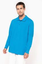 Polo piqué manches longues homme - K256
