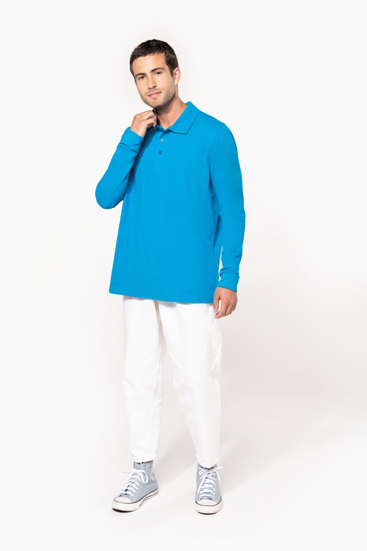Polo piqué manches longues homme - K256 – Image 4