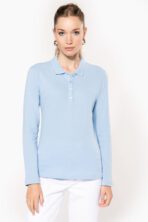 Polo piqué manches longues femme - K257
