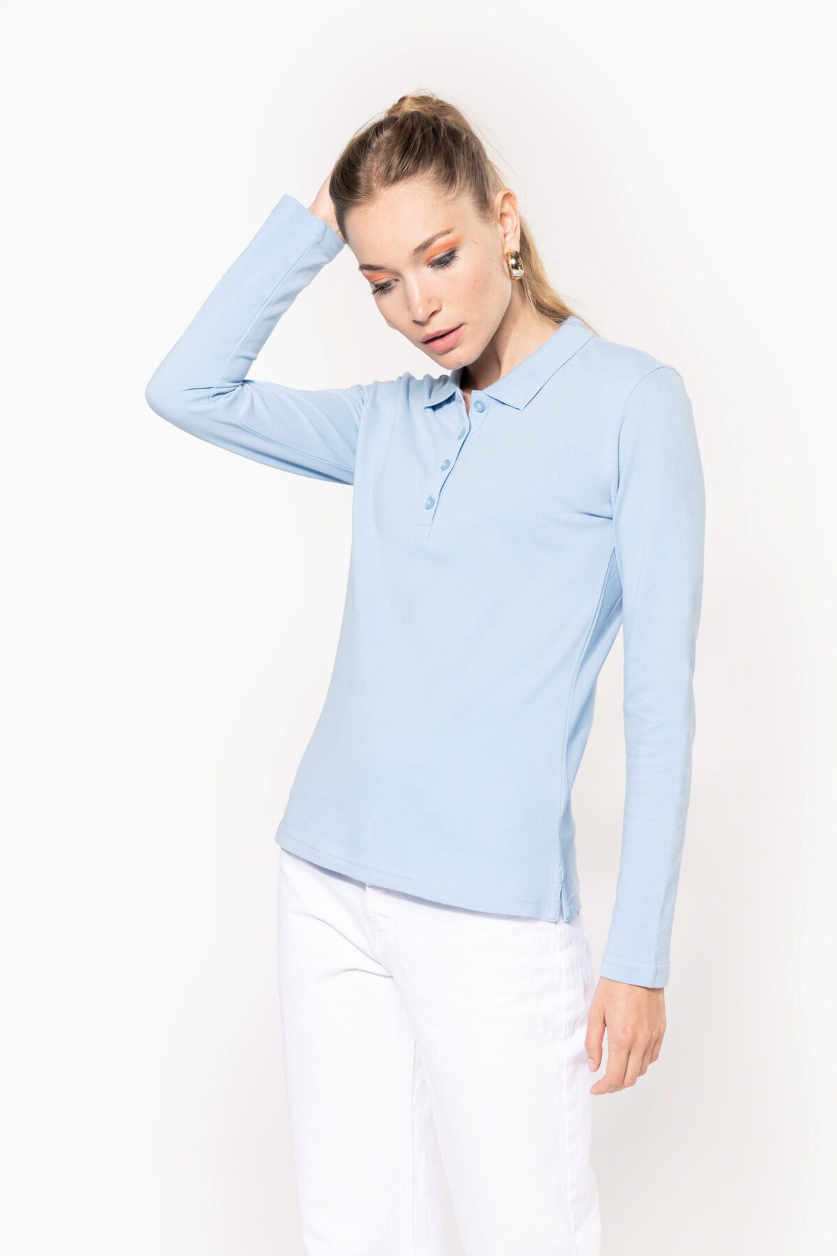 Polo piqué manches longues femme - K257 – Image 3