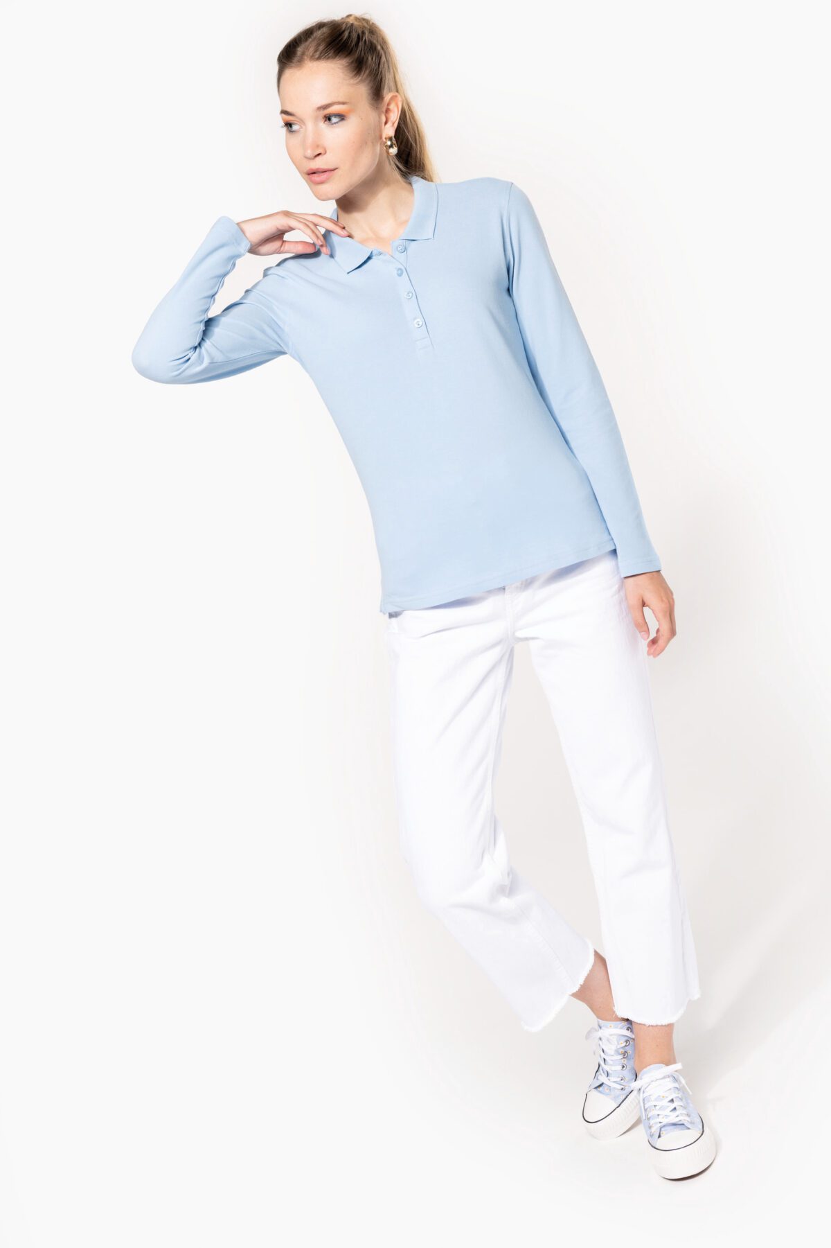Polo piqué manches longues femme - K257 – Image 4