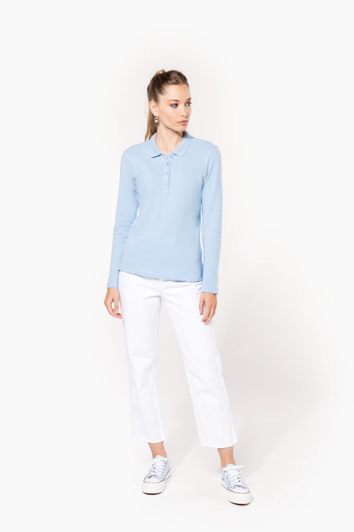 Polo piqué manches longues femme - K257 – Image 5