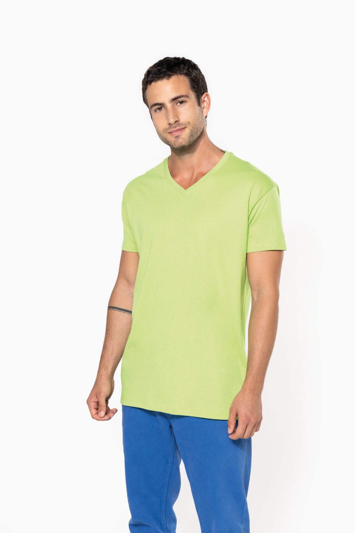 T-shirt personnalisé bio col V homme