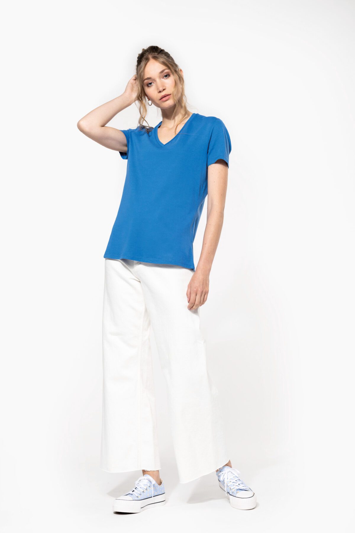 T-shirt personnalisé BIO150IC col V femme - K3029IC – Image 3