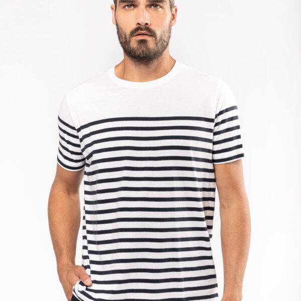 T-shirt personnalisé marin col rond bio homme