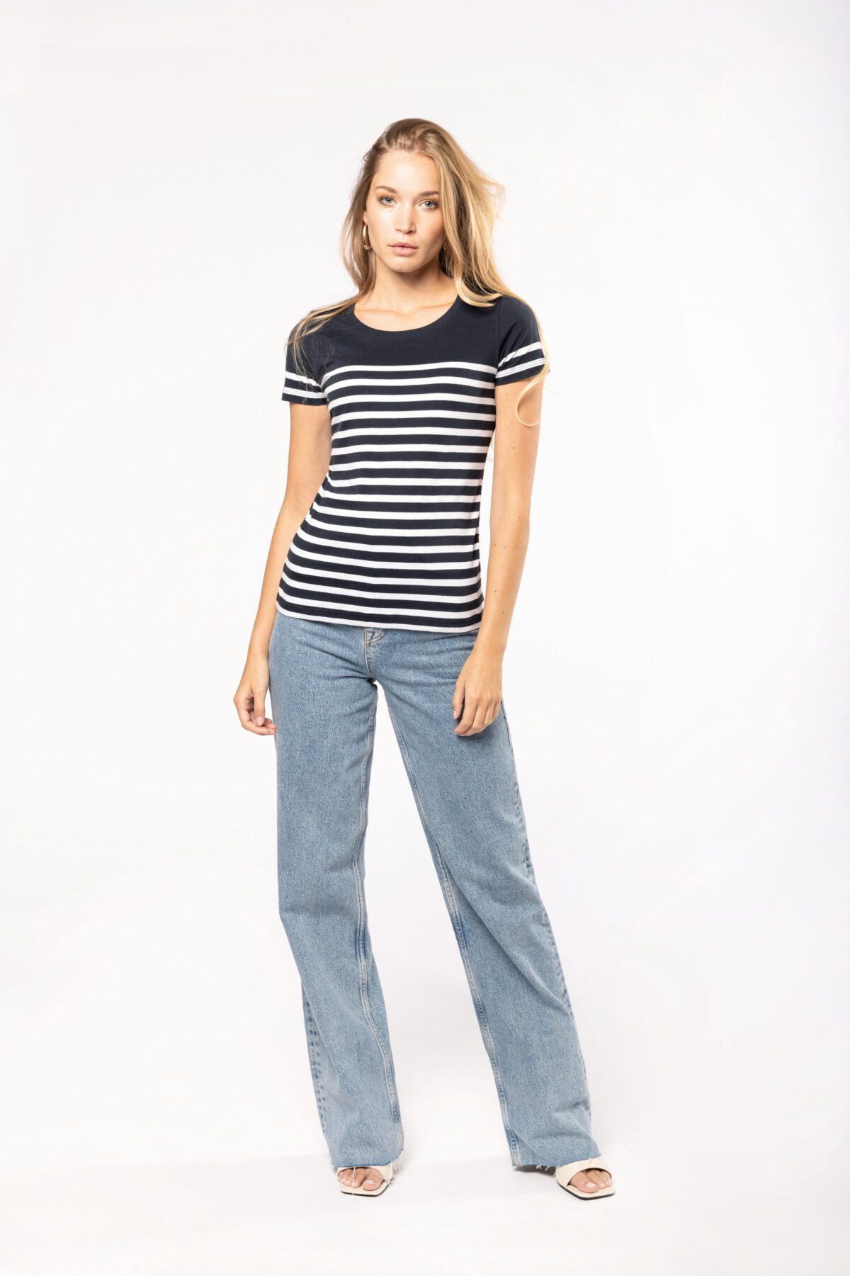 T-shirt personnalisé marin col rond Bio femme - K3034 – Image 4