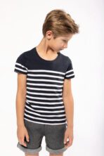 T-shirt personnalisé col rond bio marin pour enfant