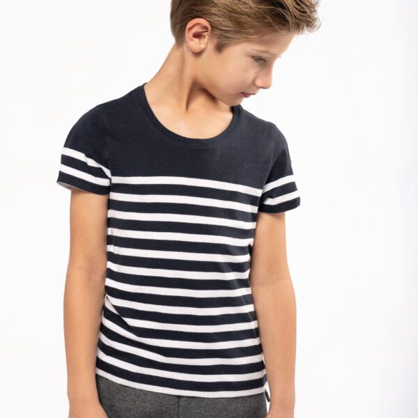 T-shirt personnalisé col rond bio marin pour enfant