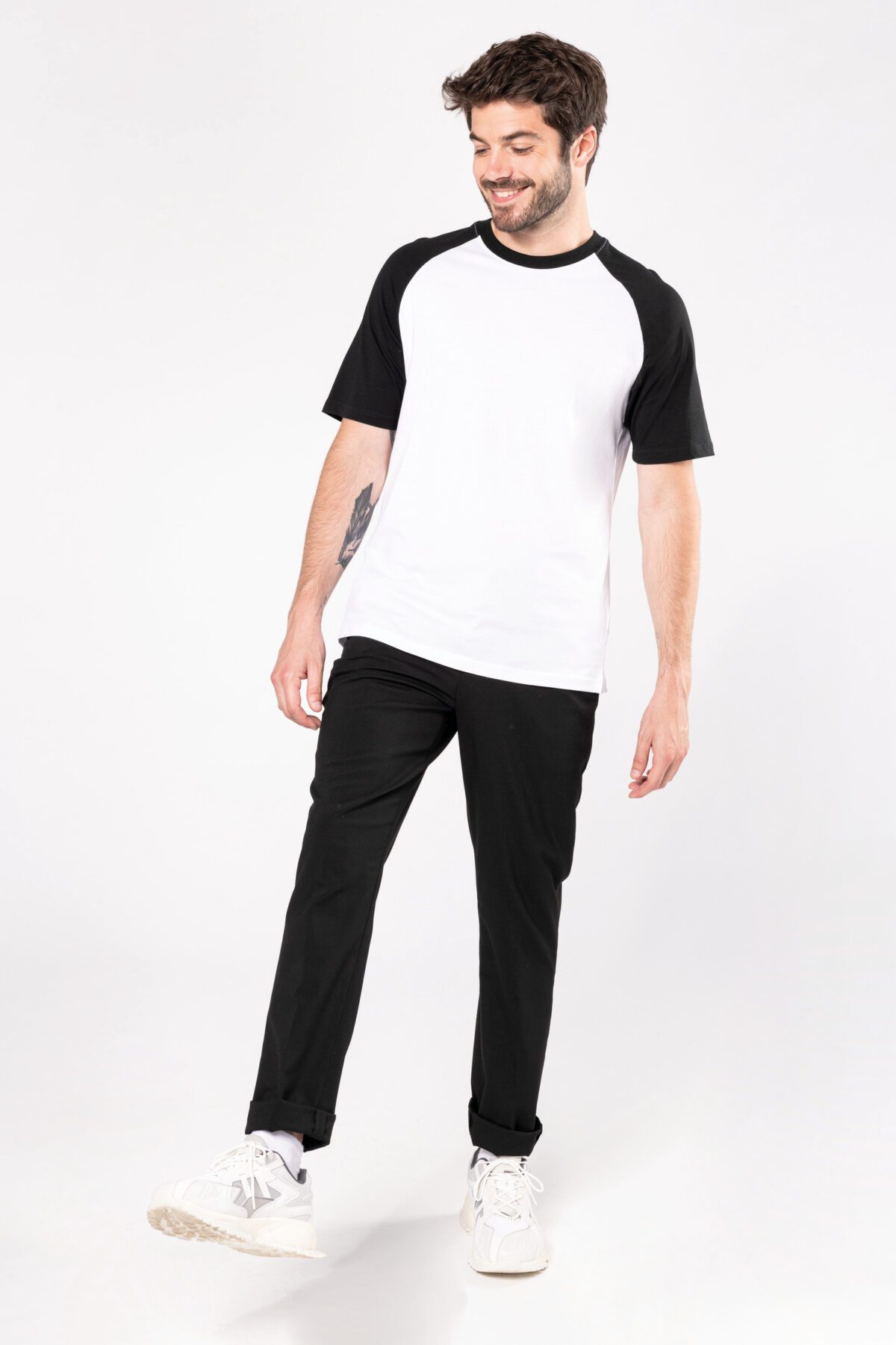 T-shirt personnalisé bicolore manches courtes - K330 – Image 5