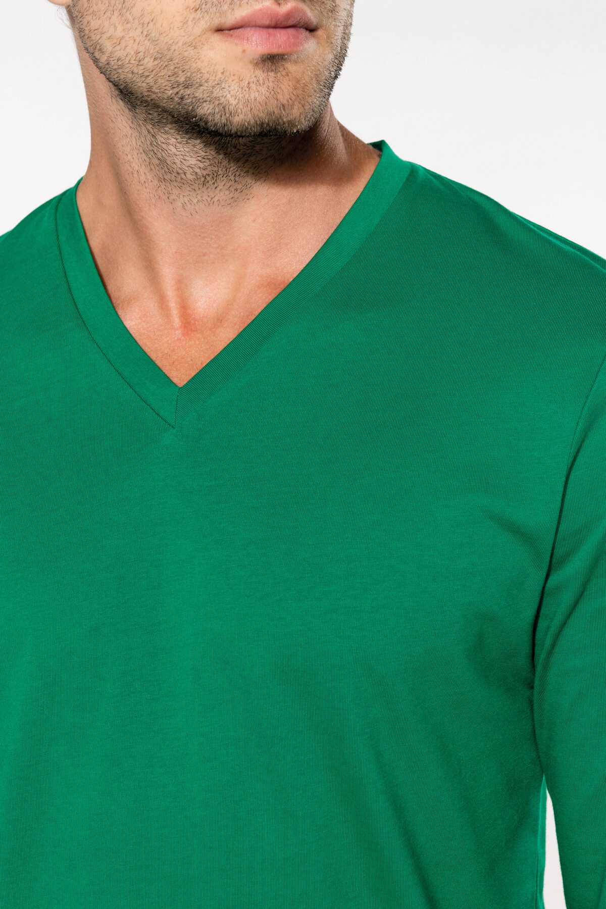 T-shirt personnalisé col V manches longues - K358 – Image 6