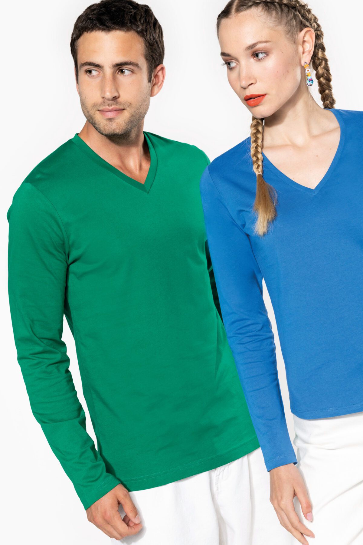 T-shirt col V manches longues femme - K382 – Image 11