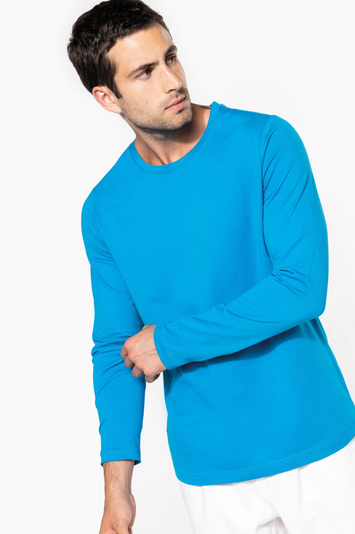 T-shirt personnalisé col rond manches longues homme - K359 – Image 10