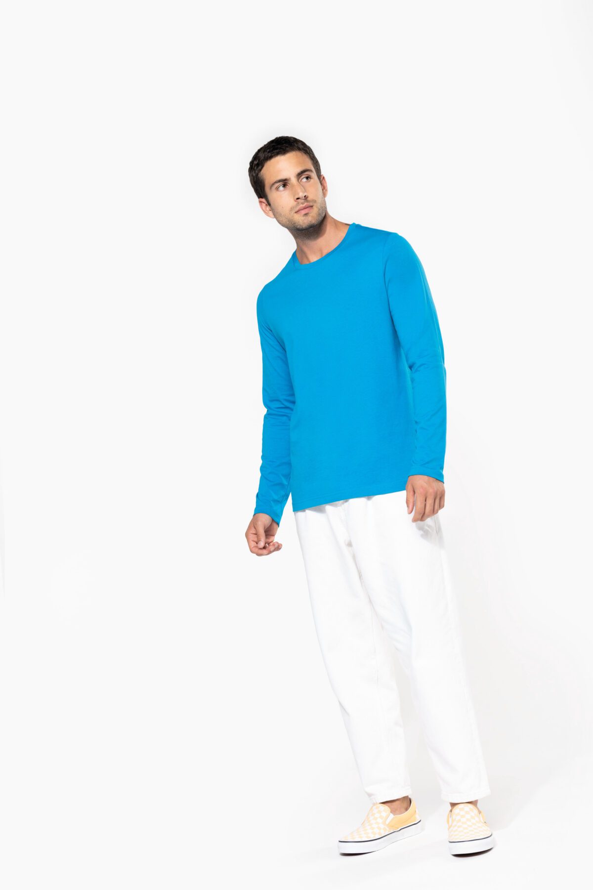 T-shirt personnalisé col rond manches longues homme - K359 – Image 11