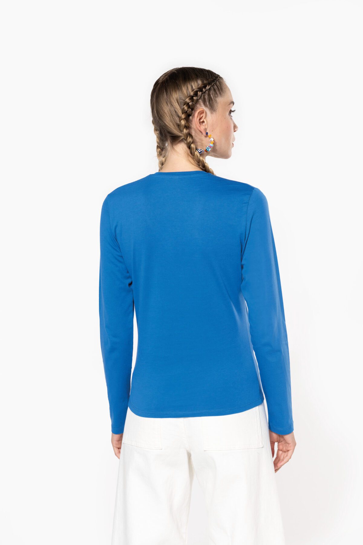 T-shirt col V manches longues femme - K382 – Image 2