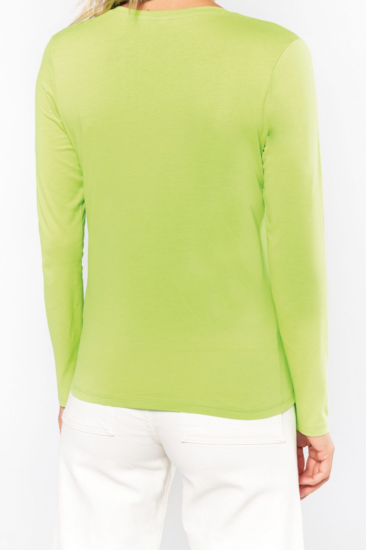 T-shirt col V manches longues femme - K382 – Image 9