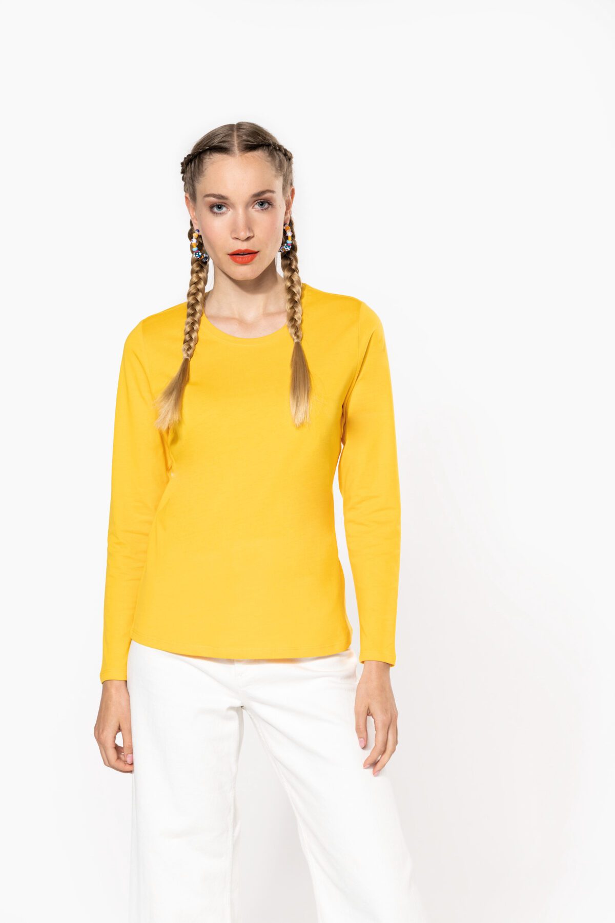 T-shirt personnalisé manches longues col V
