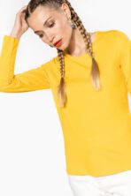 T-shirt personnalisé col rond manches longues femme - K383 – Image 10
