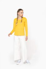 T-shirt personnalisé col rond manches longues femme - K383 – Image 11