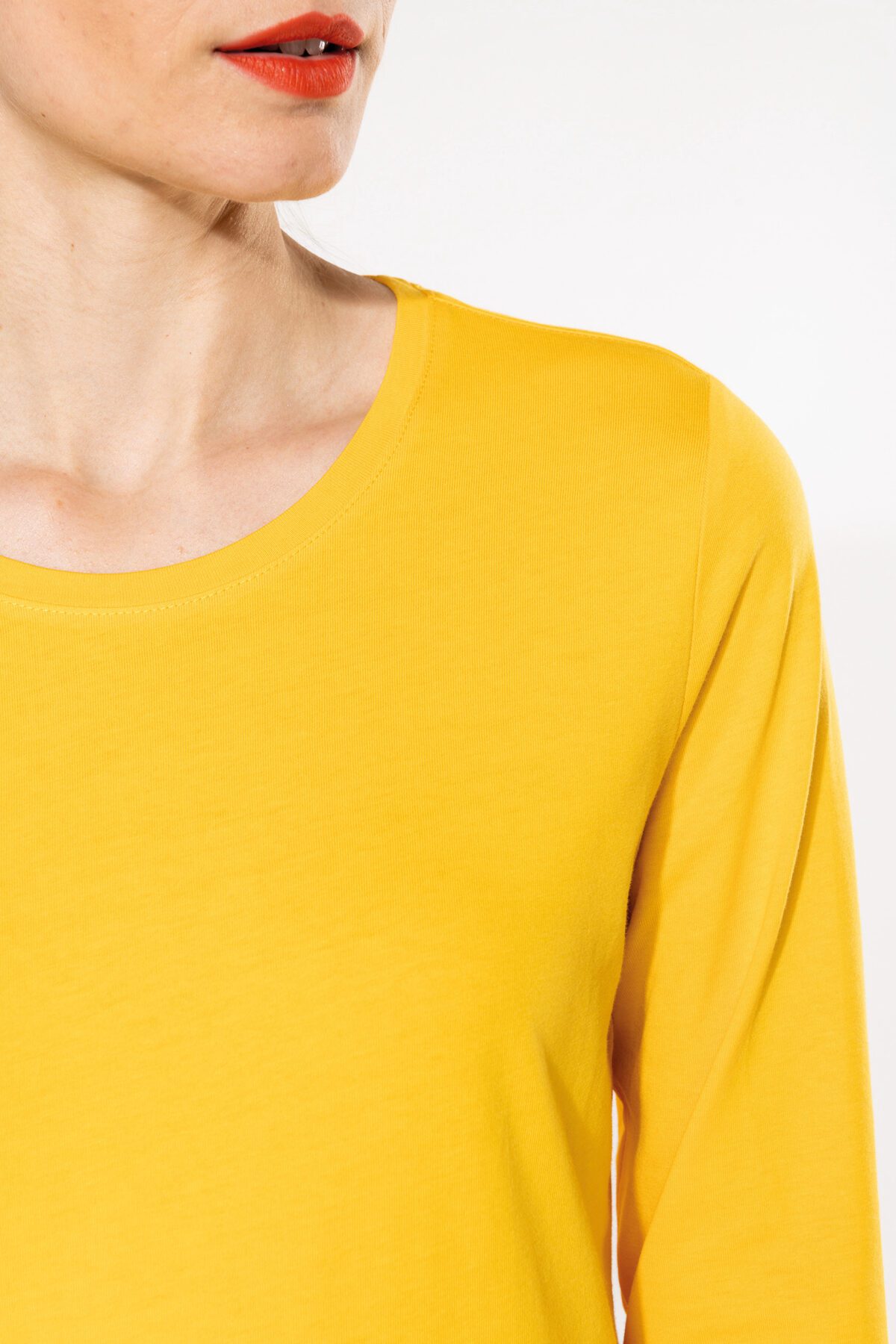 T-shirt personnalisé col rond manches longues femme - K383 – Image 7