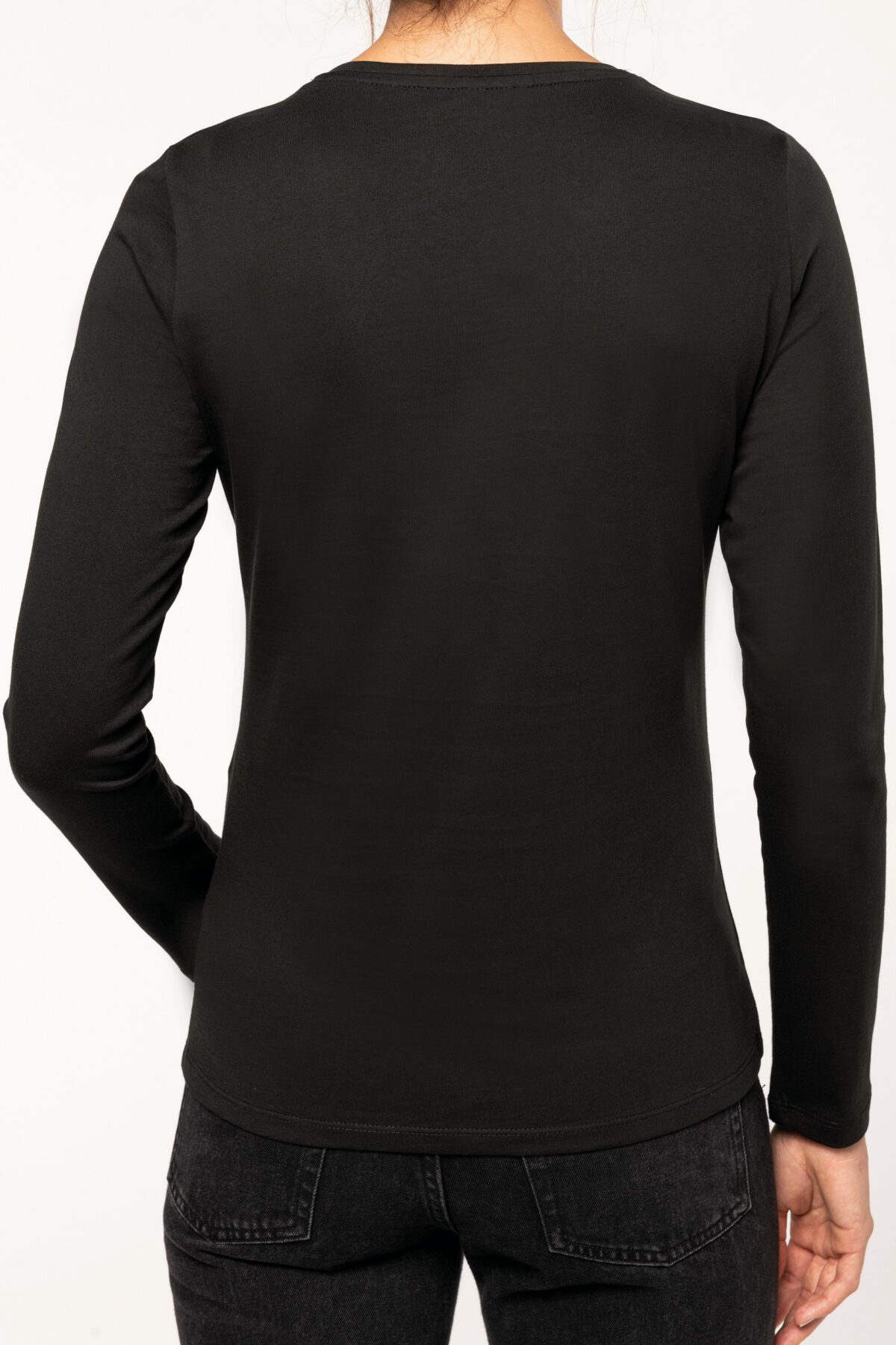T-shirt personnalisé col rond manches longues femme - K383 – Image 8