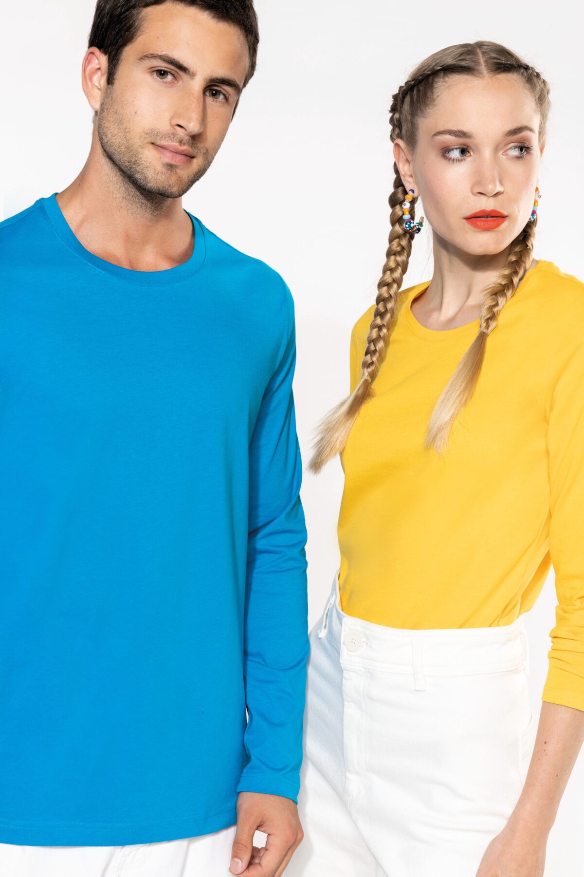 T-shirt personnalisé col rond manches longues femme - K383 – Image 12