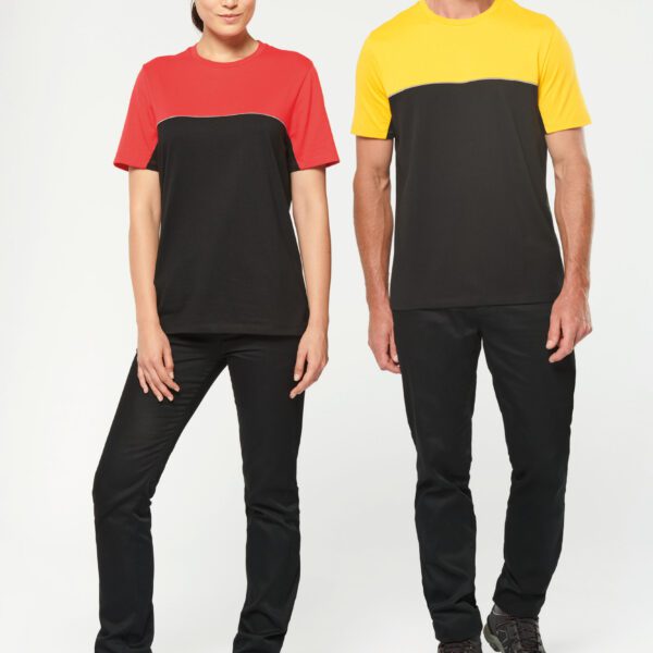 T-shirt personnalisé bicolore écoresponsable unisexe