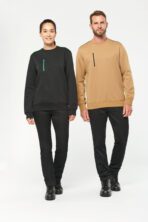 Sweat-shirt personnalisé zip poche contrasté