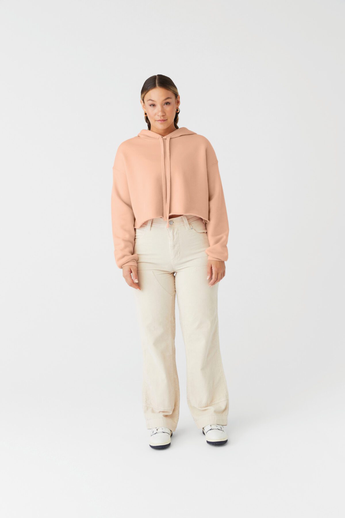 Sweat-shirt personnalisécrop à capuche femme - BE7502 – Image 3