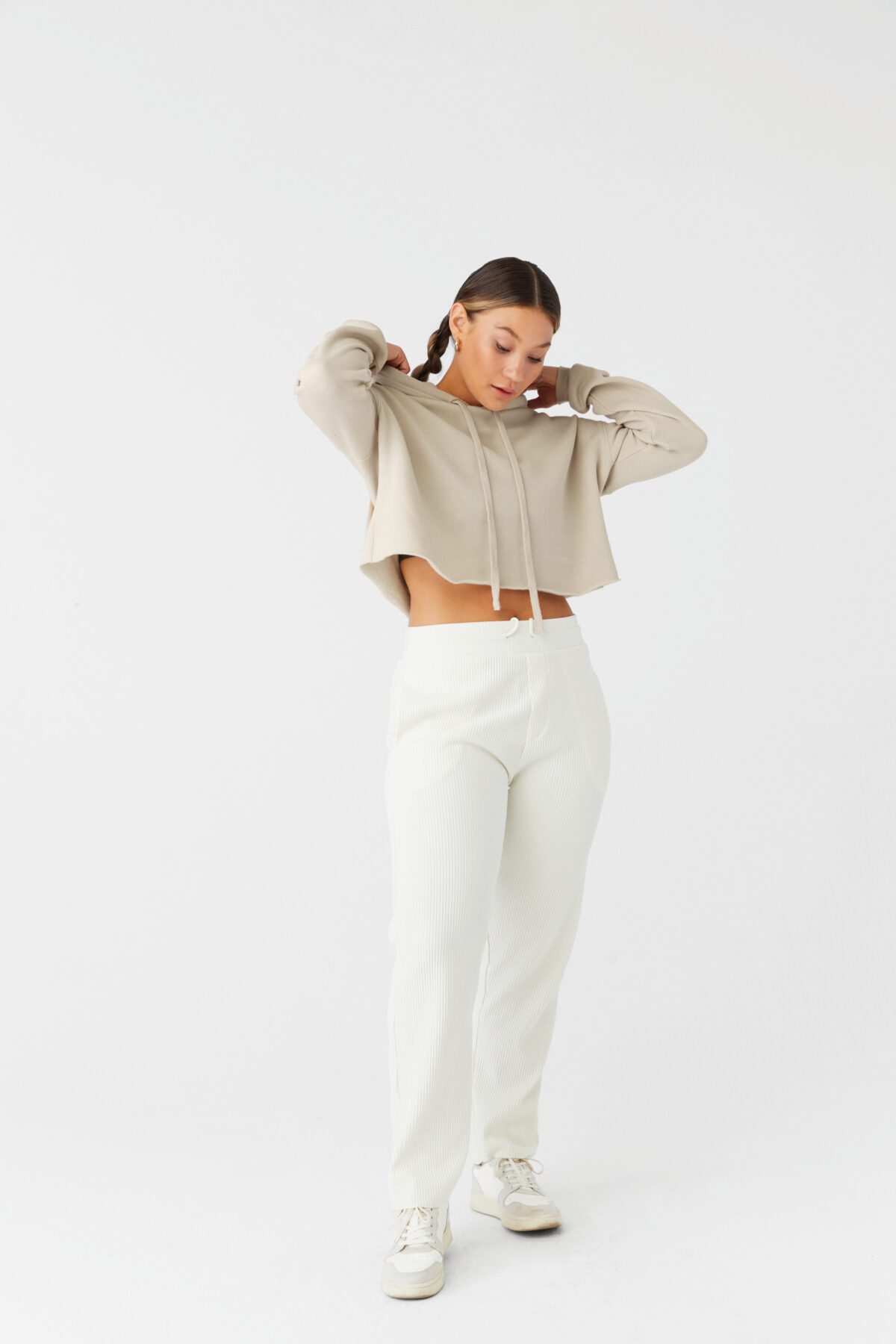Sweat-shirt personnalisé crop à capuche