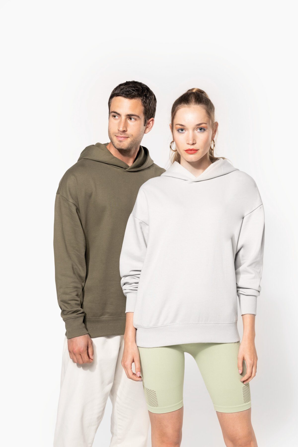Sweatshirt à capuche molleton oversize unisexe - K4018 – Image 1