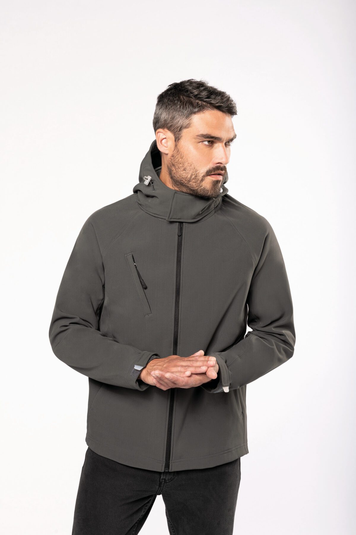 Veste softshell à capuche amovible homme - K413 – Image 1
