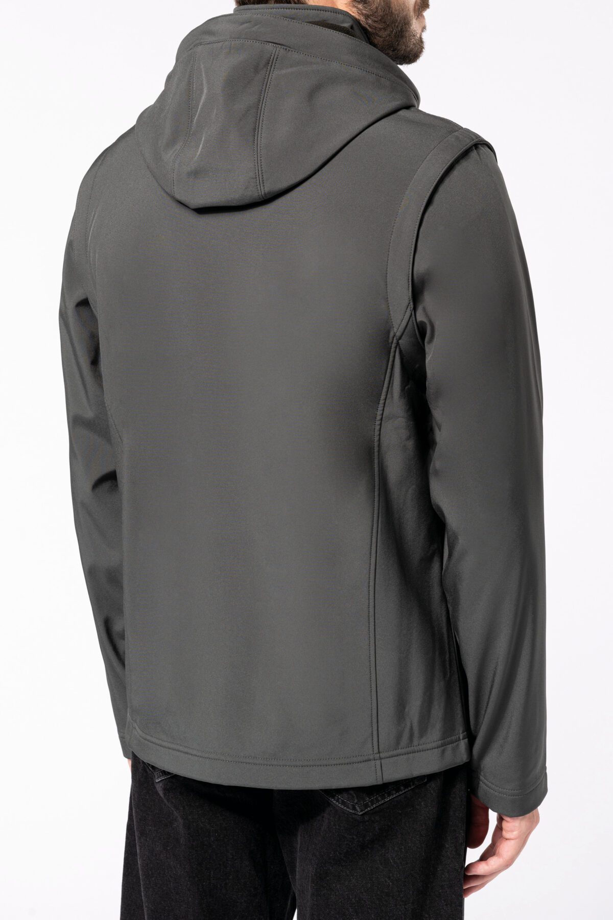 Veste Softshell 3 couches à capuche avec manches amovibles unisexe - K422 – Image 2