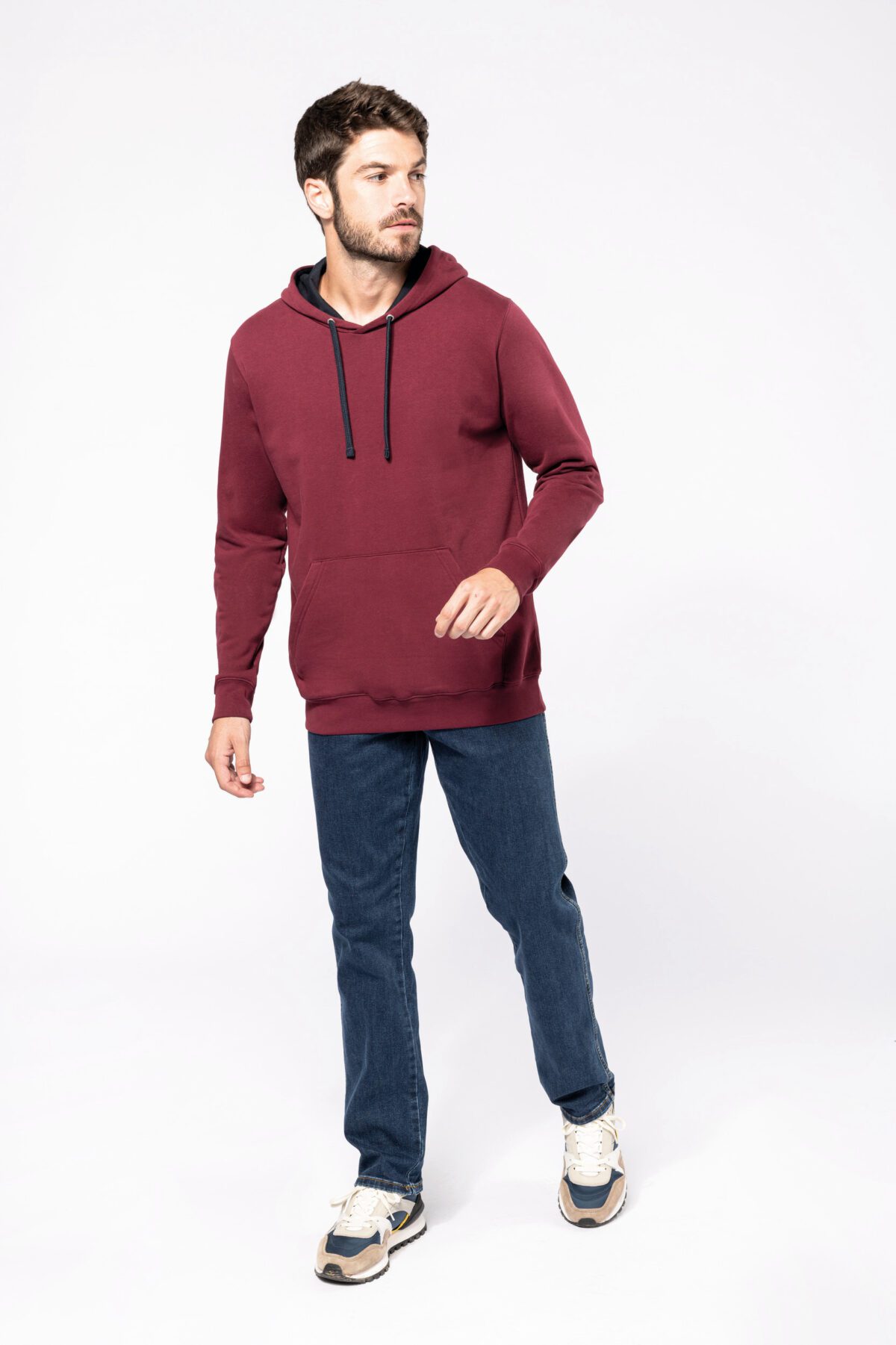 Sweat-shirt capuche contrastée homme - K446 – Image 7