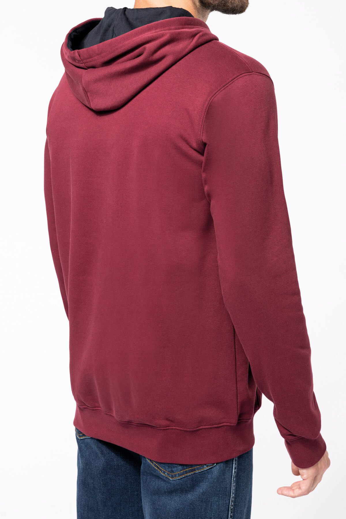 Sweat-shirt capuche contrastée homme - K446 – Image 10