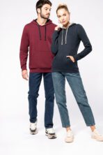 Sweat-shirt capuche contrastée femme - K465 – Image 9