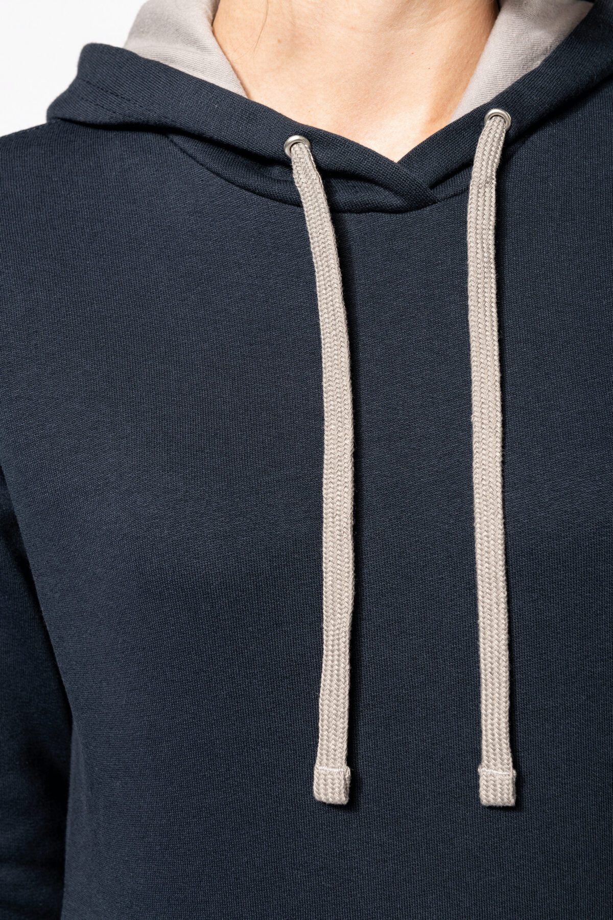 Sweat-shirt capuche contrastée femme - K465 – Image 10