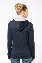 Sweat-shirt capuche contrastée femme - K465 – Image 3