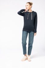 Sweat-shirt capuche contrastée femme - K465 – Image 5