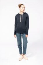 Sweat-shirt capuche contrastée femme - K465 – Image 6