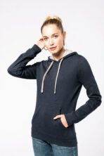 Sweat-shirt capuche contrastée femme - K465