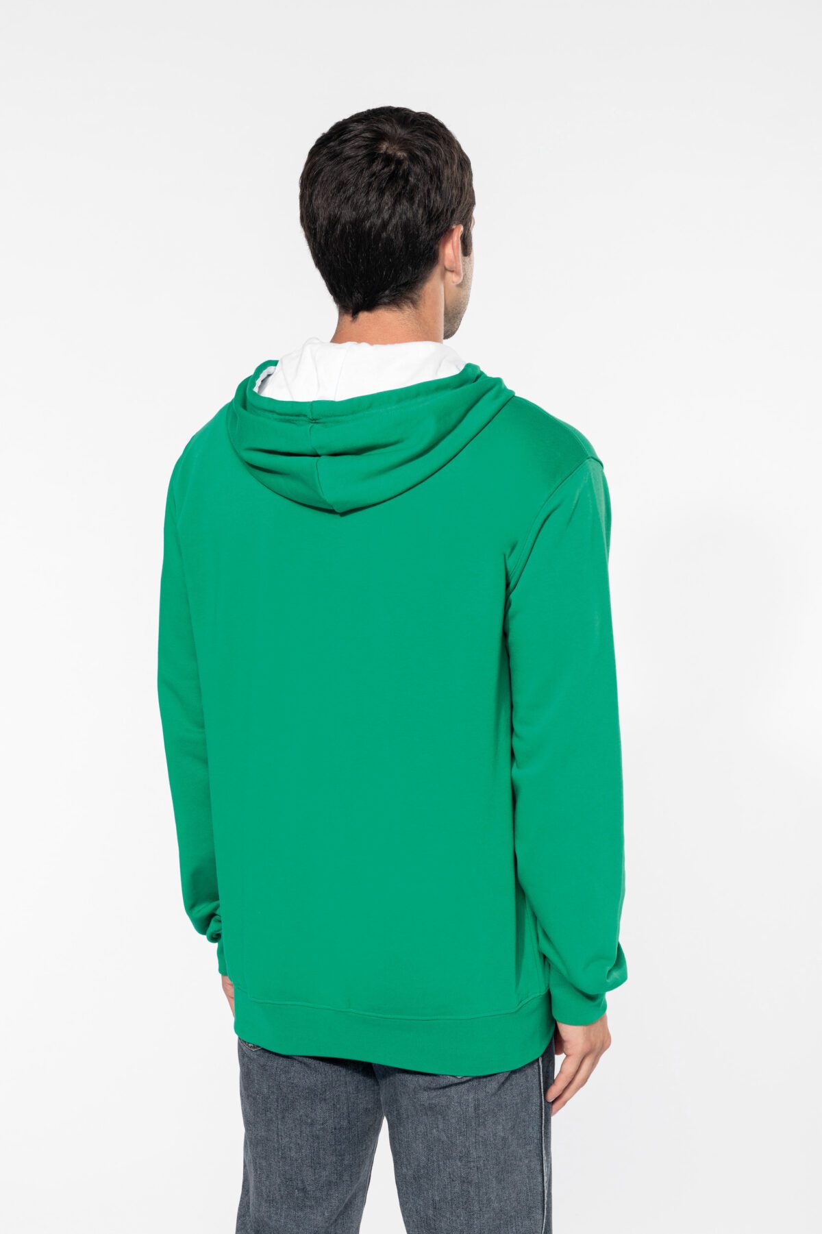 Sweat-shirt personnalisé zippé capuche contrastée - K466 – Image 2
