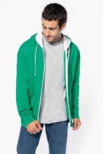 Sweat-shirt personnalisé zippé capuche contrastée - K466 – Image 18