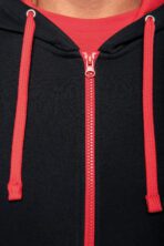 Sweat-shirt personnalisé zippé capuche contrastée - K466 – Image 13
