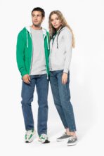 Sweat-shirt personnalisé zippé capuche contrastée - K466 – Image 21