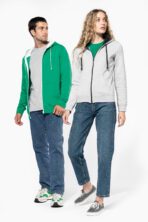 Sweat-shirt personnalisé zippé capuche contrastée - K466 – Image 5