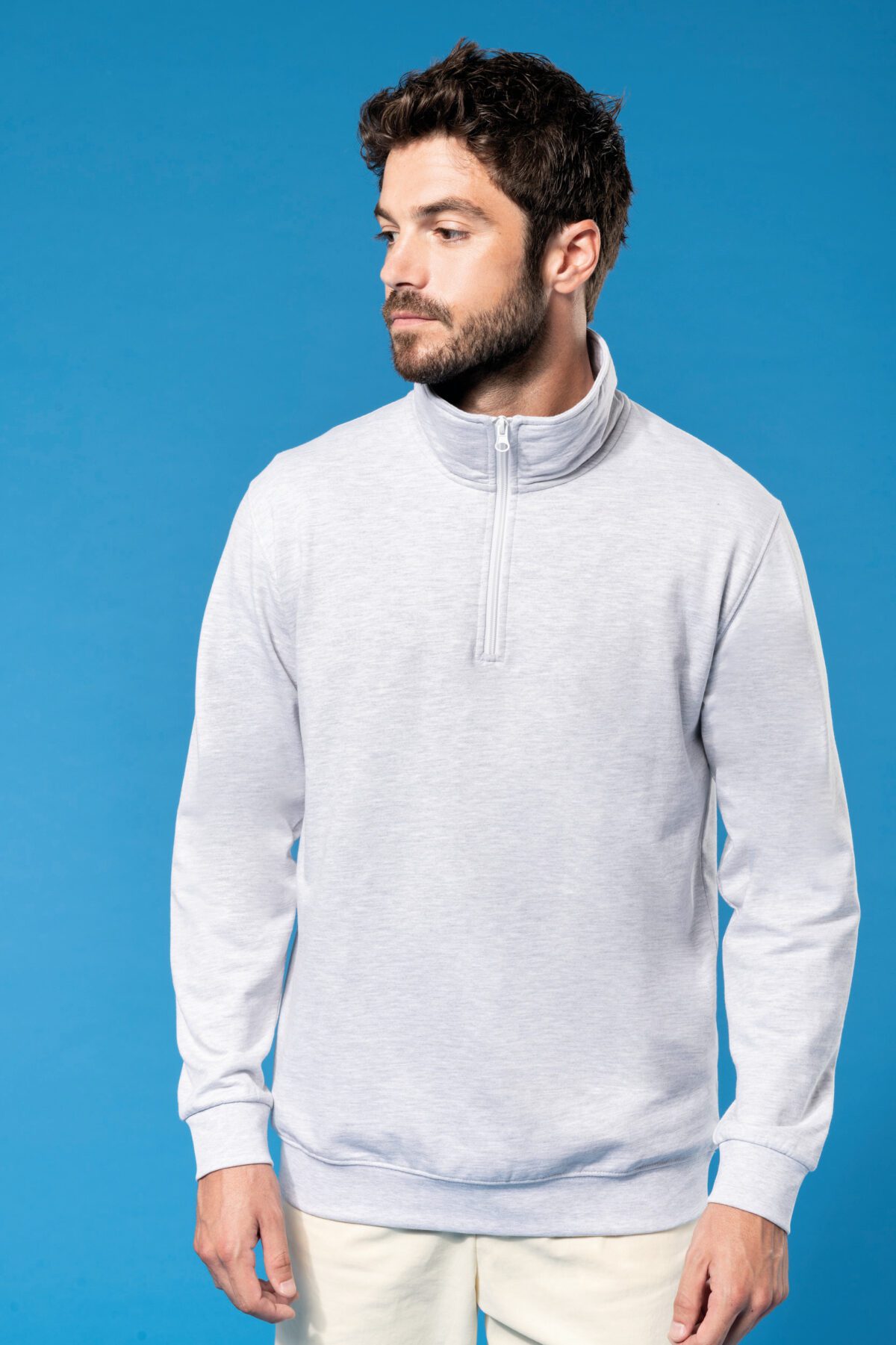 Sweat-shirt col zippé homme - K478 – Image 1