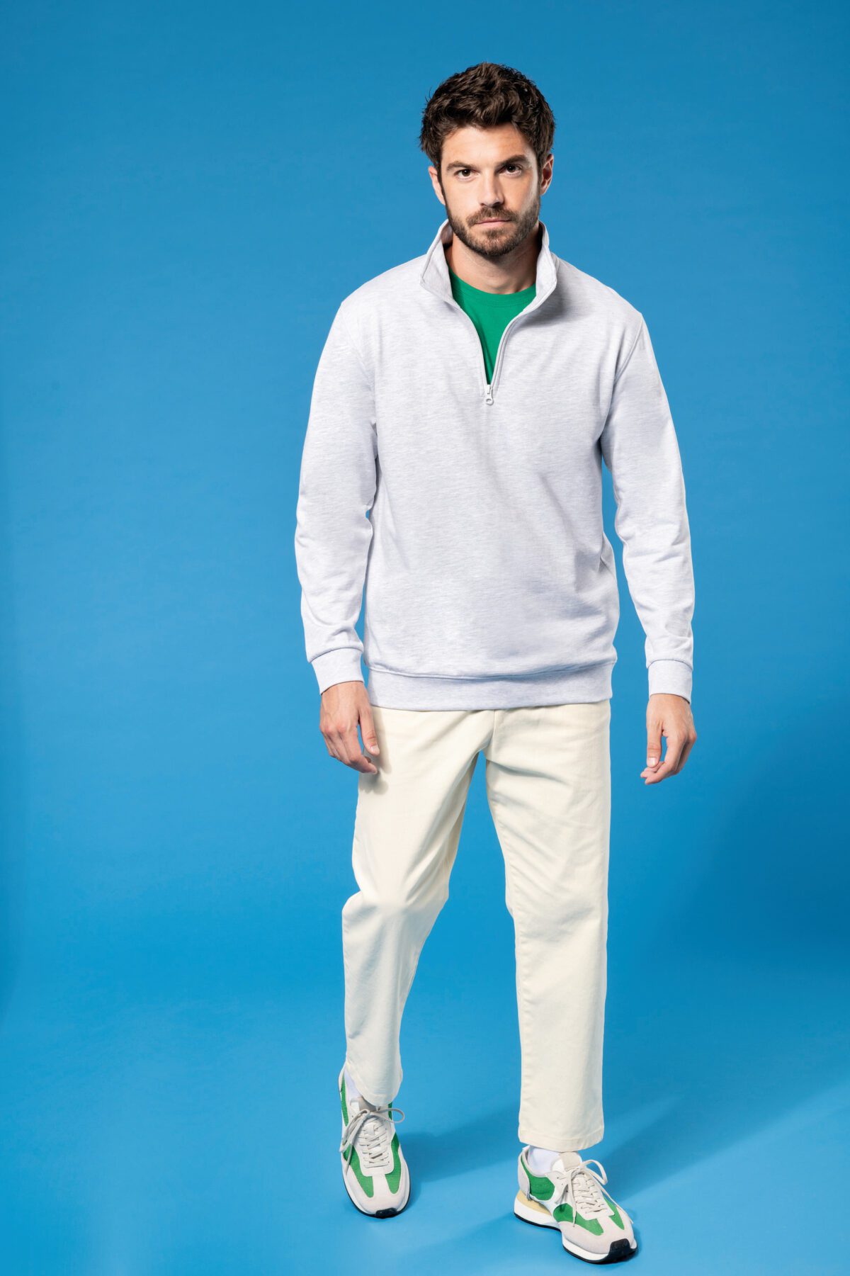 Sweat-shirt col zippé homme - K478 – Image 5
