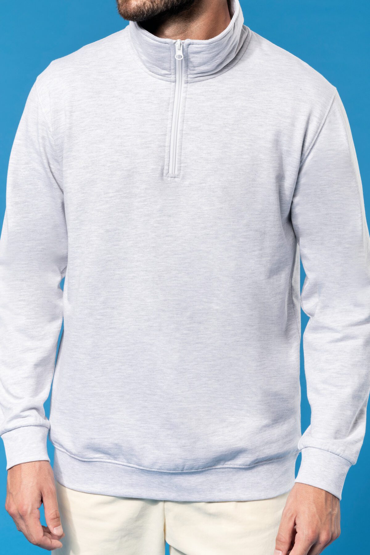 Sweat-shirt col zippé homme - K478 – Image 9