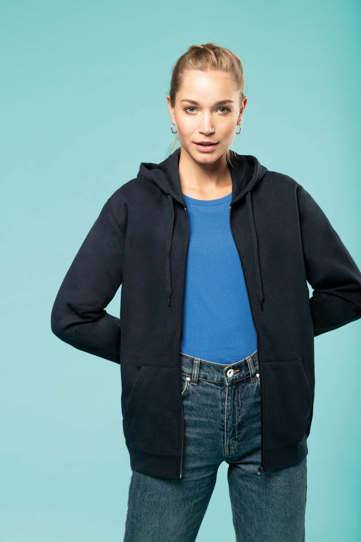Sweat-shirt personnalisé zippé capuche unisexe - K479 – Image 6