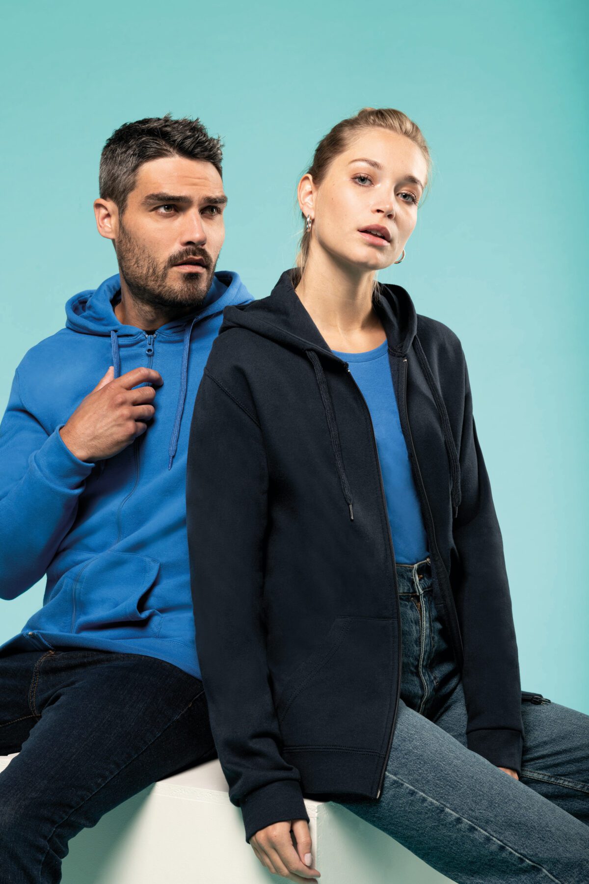 Sweat-shirt personnalisé zippé capuche unisexe - K479 – Image 8